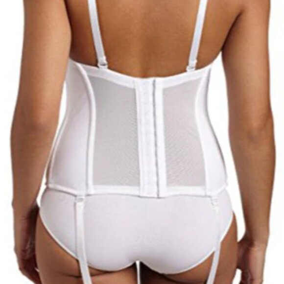 Carnival womens Invisible Torsolette Corset w/ Garters, Ivory, 36D New w/ Tags! - Picture 3 of 8